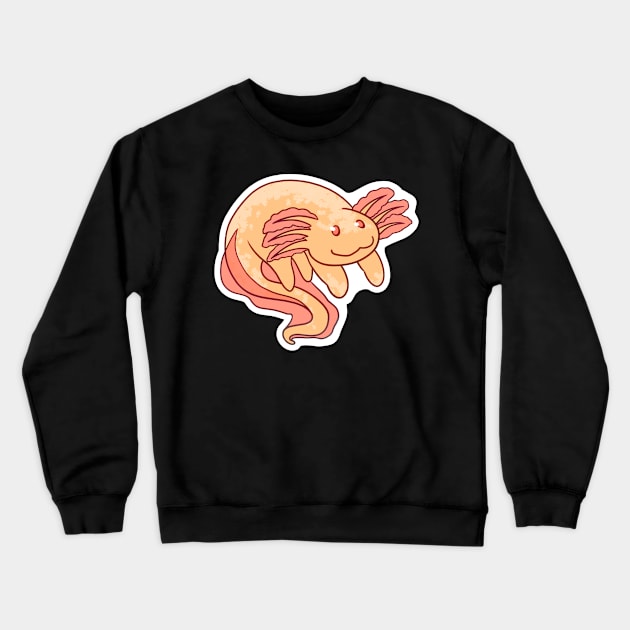 Albino Axolotl | Golden Axolotl Crewneck Sweatshirt by Bad Witch